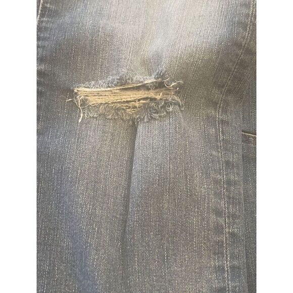 Madewell 9" Mid-Rise Skinny Jeans Size 28 Distressed Raw Hem - Picture 7 of 13